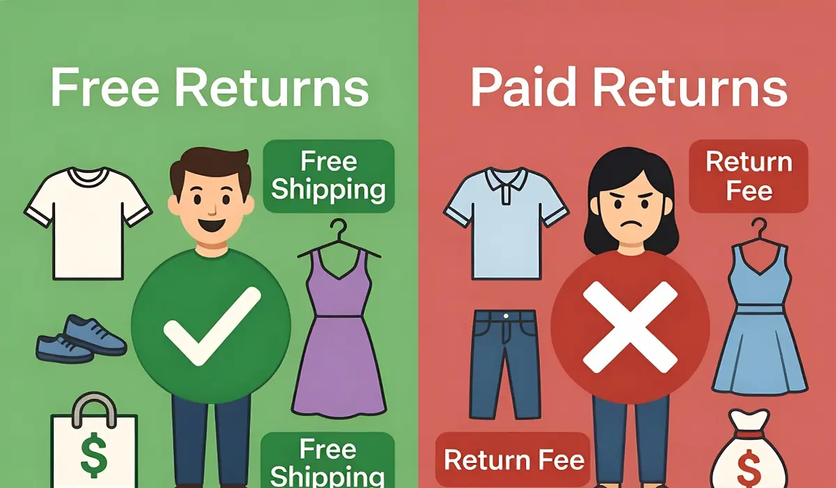 Clothing return policy comparison free shipping
